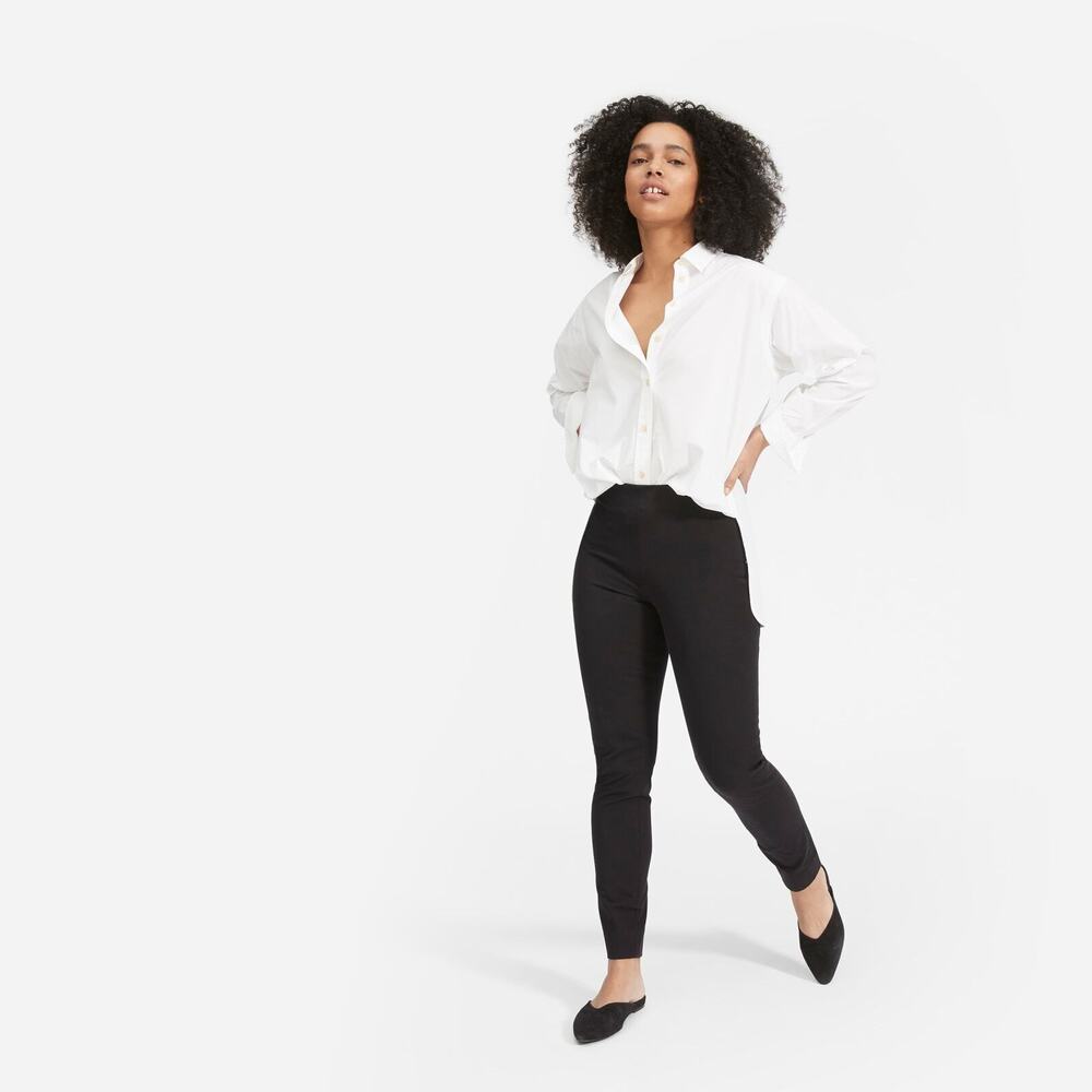 Everlane The Back-Slit Work Pant Black Base - Size 2